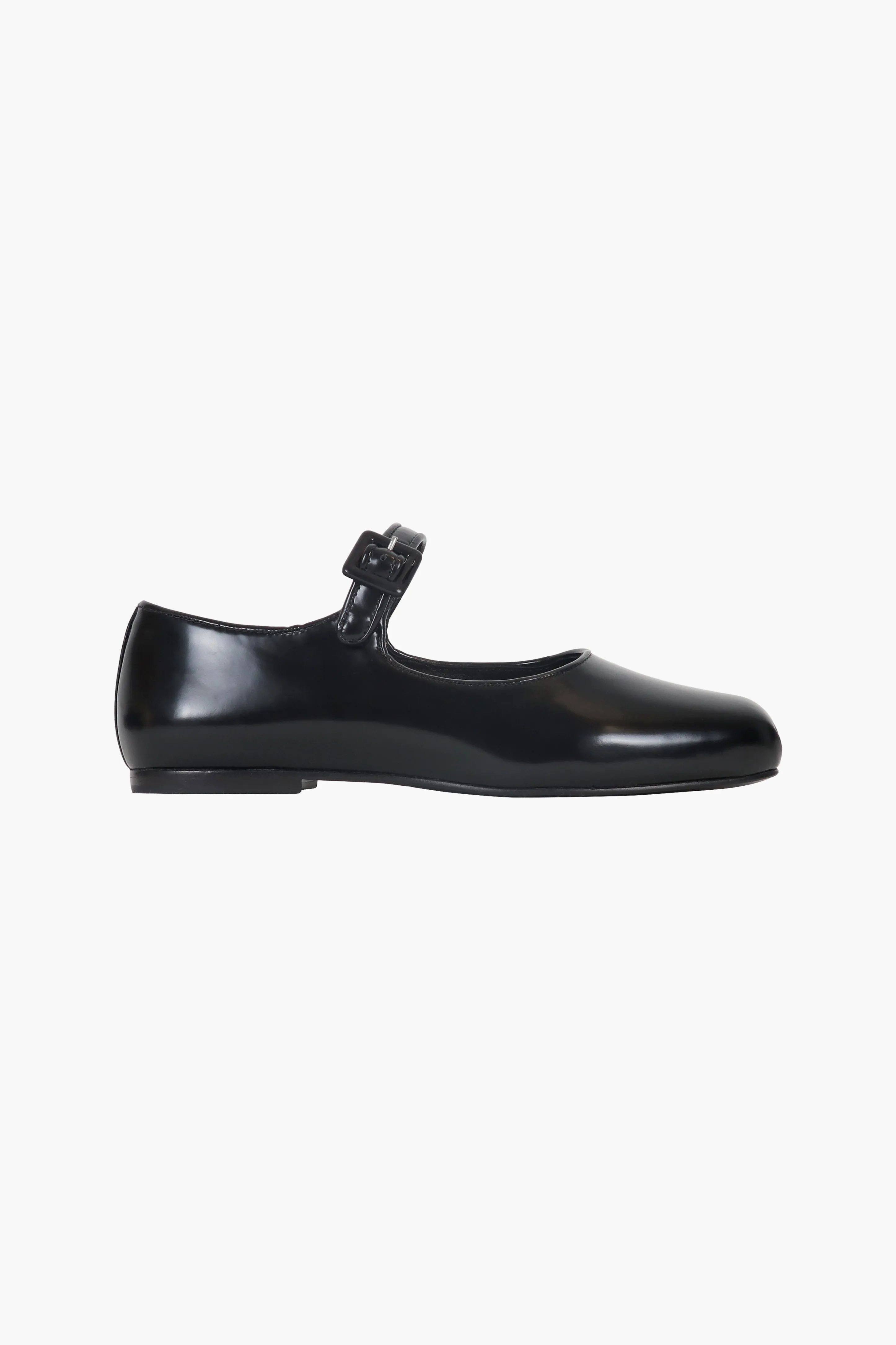MARY JANE POINTE IN BLACK SPAZZOLATO