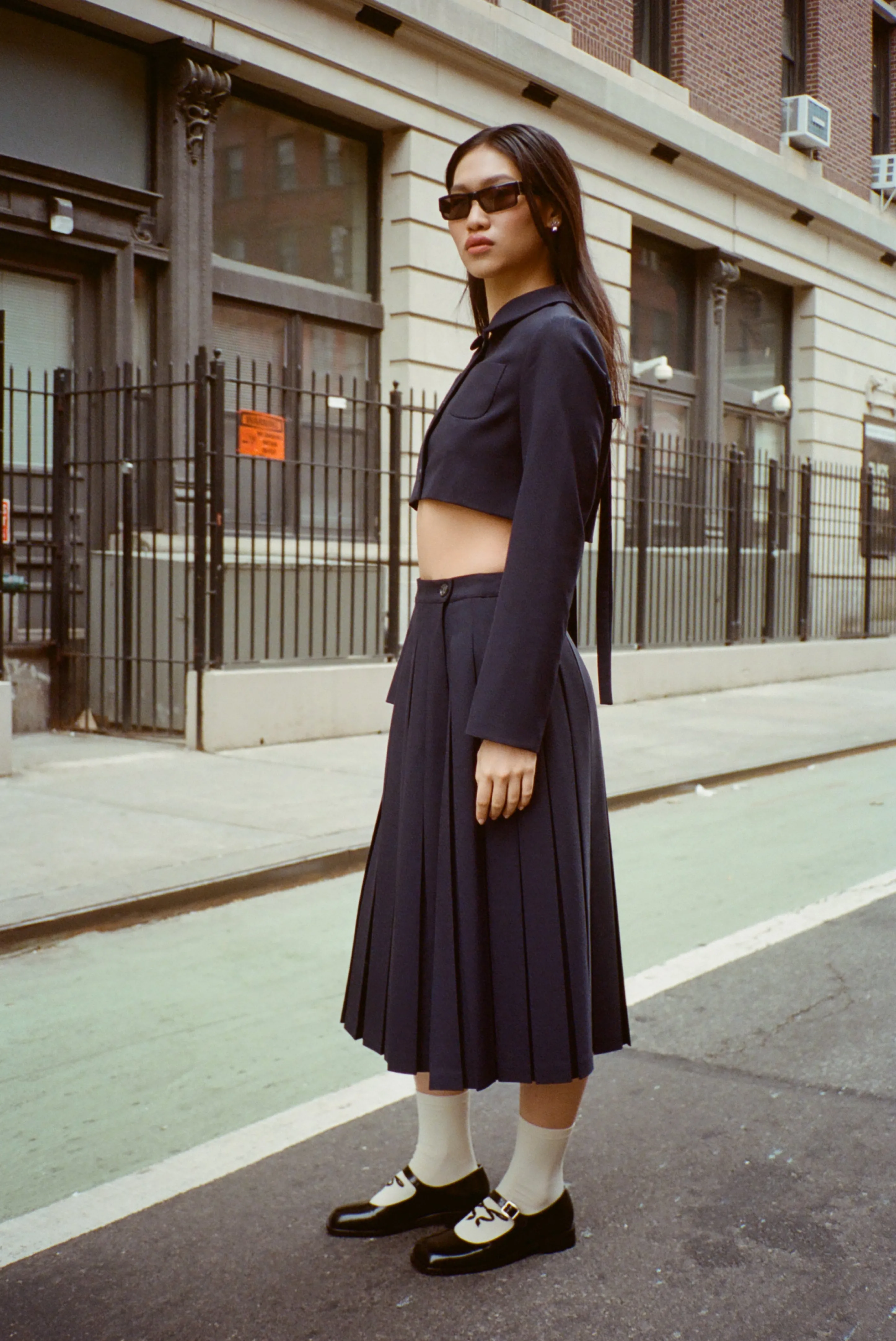 UNIFORM SKORT IN DARK NAVY
