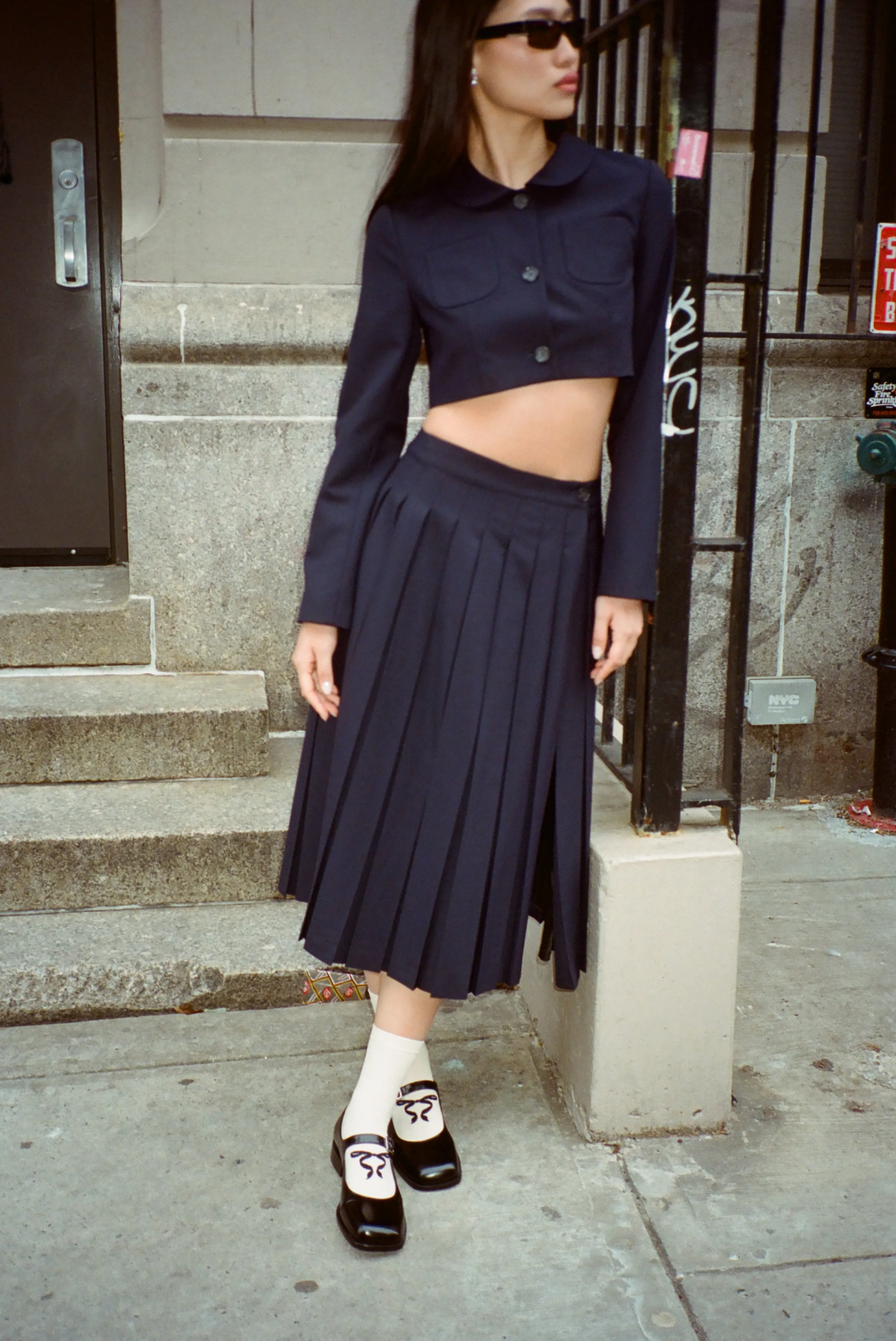 UNIFORM SKORT IN DARK NAVY