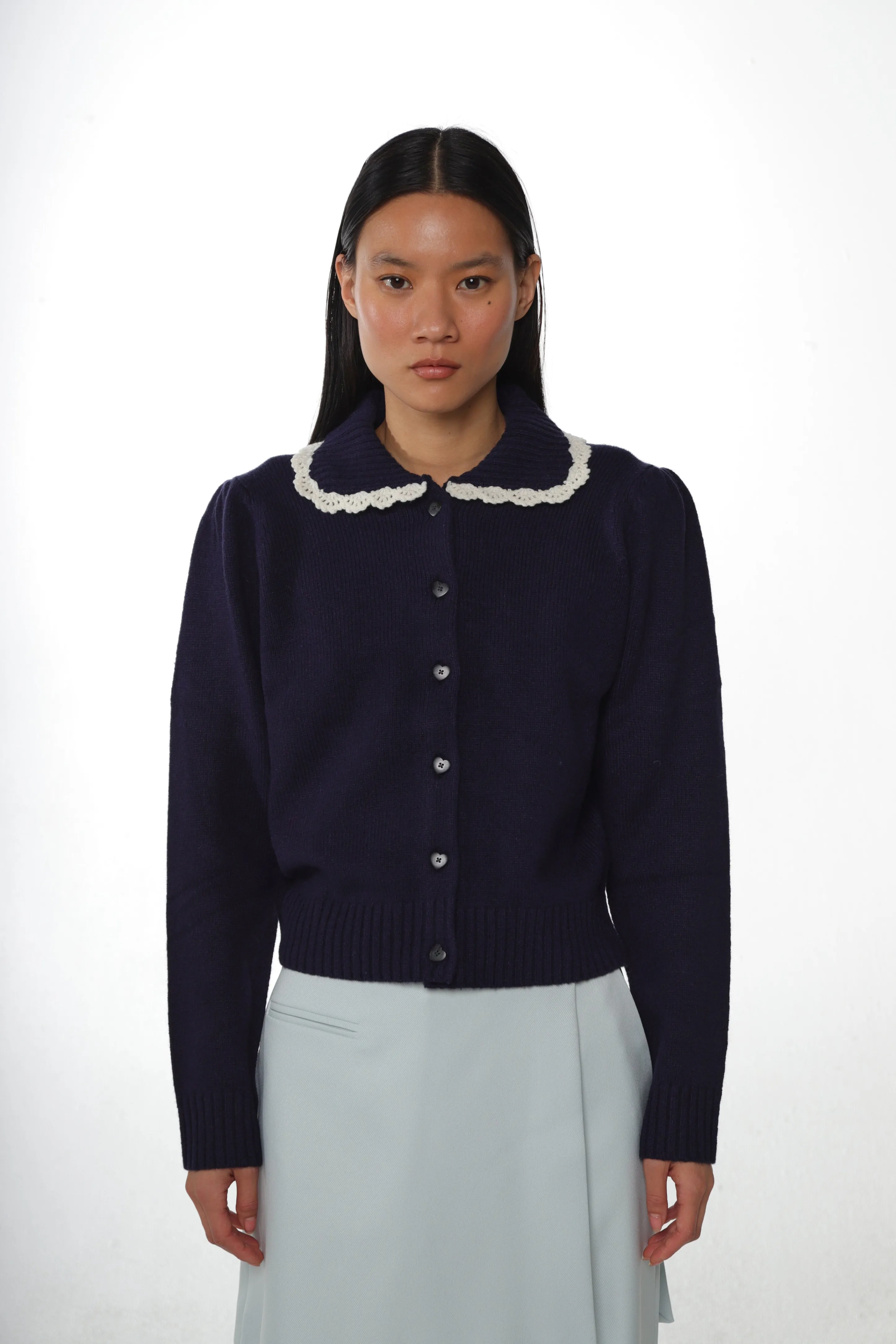 ROCHE CARDIGAN IN NAVY